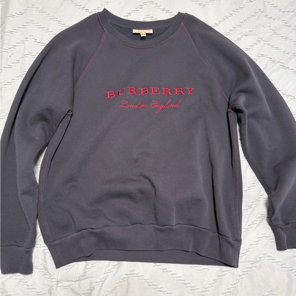 Burberry Men's Dark Blue Crewneck Sweater